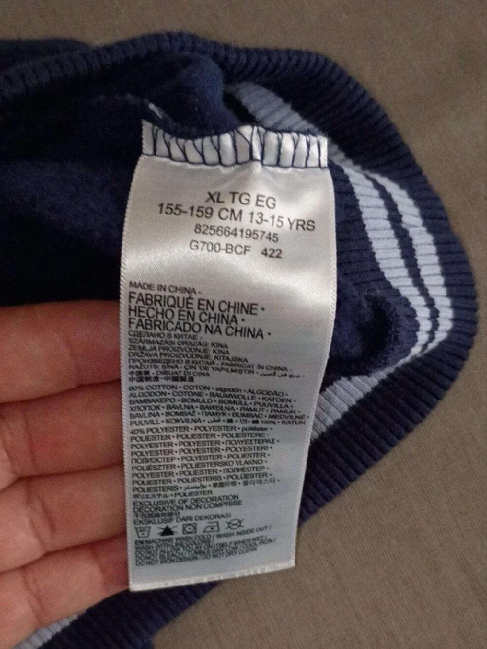 Levi's Girls Navy and White Logo Crewneck Sweater